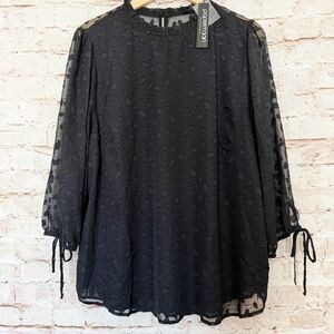 Papermoon leopard chiffon blouse
